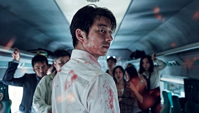 Zombies to the left of me, zombies to the right, here I am, stuck on the Train to Busan.